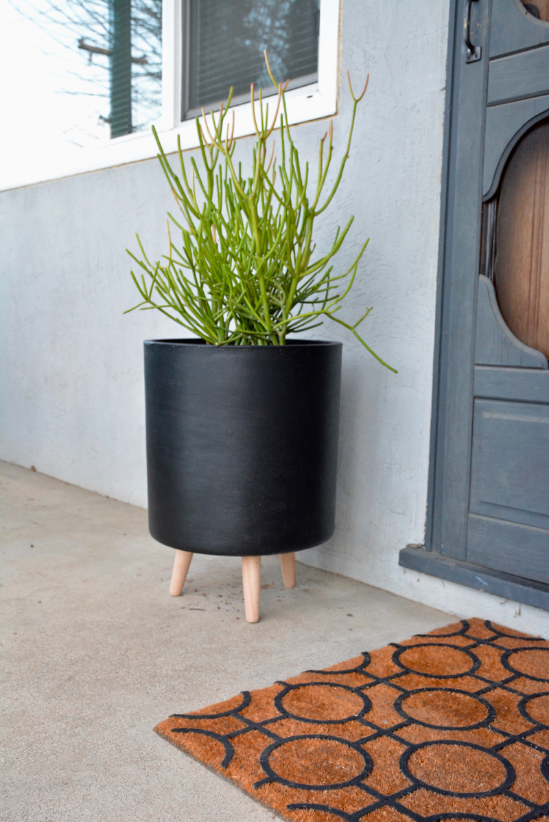 Mid-Century Modern Planter - a West Elm Knock Off - Cautiously Adventurous